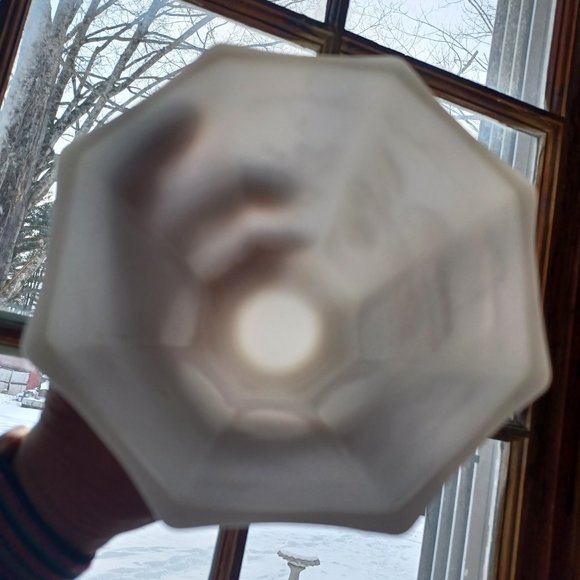 Vintage Milk Glass /Footed /Octagon/ Pedestal Compote - Picture 11 of 13